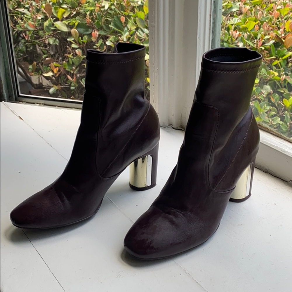 Burgundy Zara booties